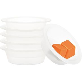 ASAWASA 6 Pcs Reusable Silicone Wax Melt Warmer Liners, Leakproof, No Mess, No Scrape, Non-Toxic, BPA Free, 2.75 in in Bottom Diameter（Large Size 6pcs）