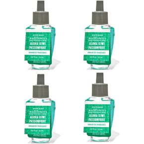 Bath & Body Works Aloha Kiwi Passionfruit WallFlowers Fragrance Refill 0.8 Oz 4 Pack (Aloha Kiwi Passionfruit), 3.2 Fl Oz