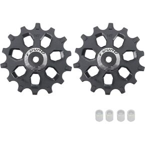 DJC Bike Bearing Pulley Wheel 2pcs Guide Roller Jockey 12t 14t 16t MTB Road Bike Rear Derailleur for Sram for Shimano M9000 R8000 Over Sized Narrow Wide Tooth