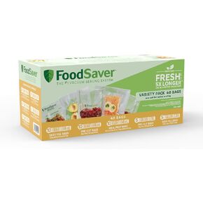 FoodSaver Vacuum Sealing Variety Pack, 40- Count Bags
