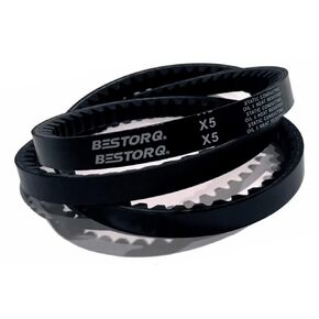 BESTORQ BX75 Cogged V-Belt, Raw Edge X5 EPDM V-Belt, Black, 78" Outside Circumference x .66" Width x .43" Height, Pack of 1