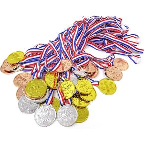 Honbay 36PCS Plastic Winner Award Medals for Parties, Games, Sports, Dress Up and More
