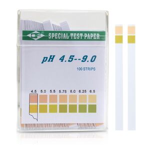pH.4.5‑9.0 Test Paper Test Paper Litmus Test Paper 100 Strips pH Test for Saliva Urine Water Soil Testing Pet Food Diet pH Monitoring Fast & Simple pH Strips Saliva ph Test Paper pH Test Strips