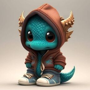 Dinosaur Elf Sculpture Decoration Atmosphere Scene Layout Resin Crafts, Handmade Resin Cute Dragon Statue Decoration, Mini Cute Dinosaur Home Office Desktop Decoration (Black)