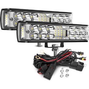 LED Light Bar Mounting Brackets 2pcs Universal Hood Led Work Light Pods Mount Bracket Clamp 304 Stainless Steel Pillar Holder for Je ep Offroad Truck SUV Wagon Installing Without Drilling
