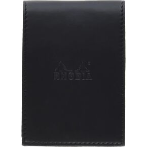 Rhodia Notepad with Cover, A7, Squared - Black, 300 Pack