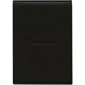 Rhodia Notepad with Cover, A7, Squared - Black, 300 Pack