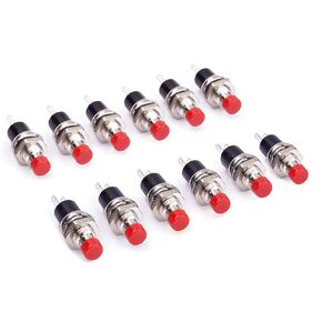RuoFeng 2 Pins SPST لحظة مفتاح ضغط صغير 1A 250V AC حزمة من 12 (أحمر)
