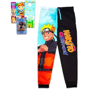 Naruto Jogger Pants Set For Men - Naruto Shippuden Sleep Lounge Pants With My Hero Academia Mobile Wallet & More
