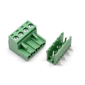 Oiyagai 5.08mm Pitch Right Angle 20Set 3pin PCB Pluggable Terminal Block Connectors