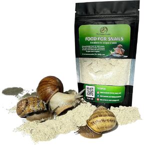 Land Snail Food with Protein + Calcium + Minerals - 7 Oz (200 Grams) - for All Types of Pet Snails : Garden Snail, Giant African Snail, Helix Aspersa, Pomatia etc
