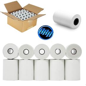 2 1/4 x 50 thermal paper rolls (50 Rolls x 6 cases) PAX A920 Verifone VX520 VX670 VX680 VX690, Clover Flex, Ingenico iCT220 iCT250 FD400 - Premium BPA Free White Paper Roll - BuyRegisterRolls