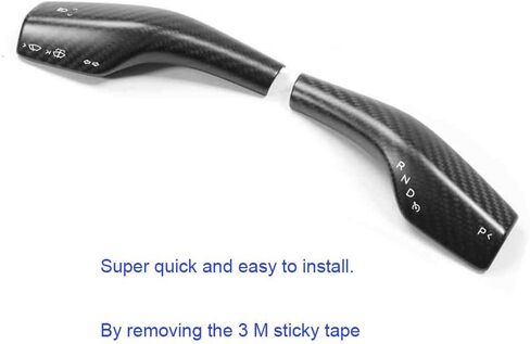 2023 Model Y Stalk Cover Best 2024 Model Y Column Gear Shift Cover Fits Tesla Y Interior Production Turn Signal Accessories Steering Wheel Frame Patch/Carbon Fiber Finish (Matt Style) in Saudi Arabia