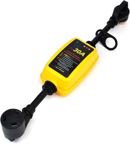 Nema TT-30P ذكر TT-30R أنثى، واقي زيادة التيار 30 أمبير لملحقات RV - واقي/شاشة الجهد الكهربي مع حماية من زيادة التيار، مصمم بمقابض سهلة الاستخدام. in Kuwait