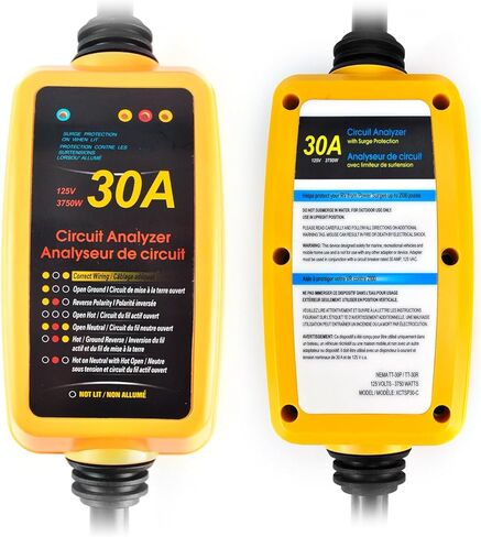 Nema TT-30P ذكر TT-30R أنثى، واقي زيادة التيار 30 أمبير لملحقات RV - واقي/شاشة الجهد الكهربي مع حماية من زيادة التيار، مصمم بمقابض سهلة الاستخدام. in Kuwait