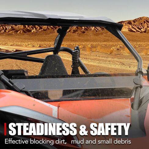 A & UTV PRO Front Tinted Half Windshield for 2022-2024 CFMOTO ZForce 950 H.O /950 H.O.E.X. /2020-2022 ZForce 950 Sport, Hard Coated Vented Window Windscreen, 250x Stronger Than Glass, 1PC in Saudi Arabia