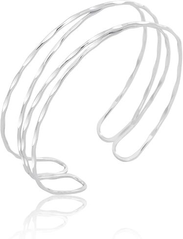 Minimalist Arm Cuff Irregular Layered Geometric Gold Silver Arm Cuff Armband Bracelet Upper Arm for Women Girls in Saudi Arabia