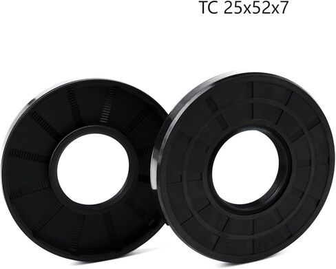 XiKe 2PCS Oil Seal, Lip Seals, TC 30mm x 52mm x 7mm, Nitrile Rubber Double Lip Spring-Loaded Oil Shaft Seal, Designed for Bearing Shaft, Black in Saudi Arabia