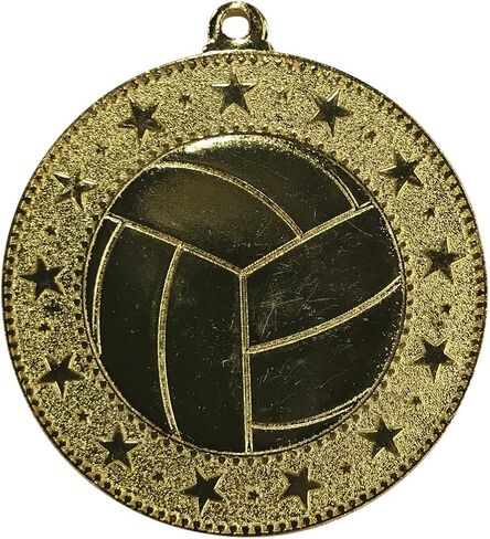 10 Pack of Gold Volleyball Medals Trophy Awards with Neck Ribbons Champion Winner Boys Girls Mens Womens Tournament Event Award Trophies Gift 1st First Place Indoor Outdoor Beach in Saudi Arabia