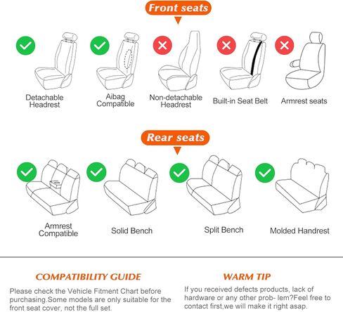 KEYOOG 5-Seater Waterproof and Breathable Nappa Leather Car Seat Covers Full Set, Fit for Front and Rear Seats of Cars, Compatible with Airbags, Car Seat Protector Covers for Most Cars - Wine red in Saudi Arabia
