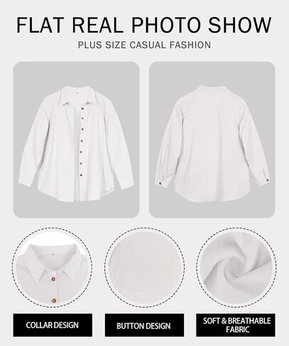 RITERA Womens Plus Size Tops Button Down Roll-Up Cuffed Short Sleeve Casual Shirts Collared Summer Lightweight Blouse XL-5XL in Saudi Arabia
