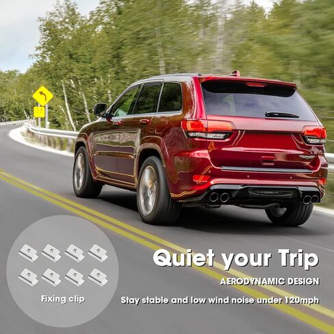 واقيات المطر داخل القناة من ISSYAUTO متوافقة مع عاكسات النوافذ الجانبية لجراند شيروكي 2011-2021، أقنعة نافذة تهوية بلون الدخان، أمامي + خلفي in Kuwait