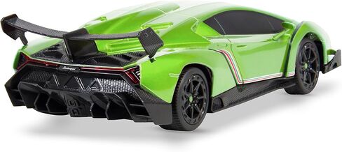 أفضل منتجات الاختيار 1:24 سيارة لامبورغيني فينينو RC المرخصة للأطفال، الرأس والمصابيح الخلفية - أحمر in Kuwait