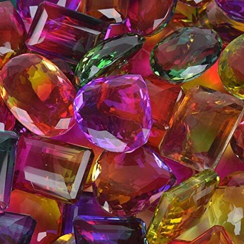 GEMHUB Multi-Color Ametrine Gemstone Beads - Mix Shape 500.00 Ct Set of 6 Pcs Loose Stone for Jewelry & Necklace Making in Saudi Arabia