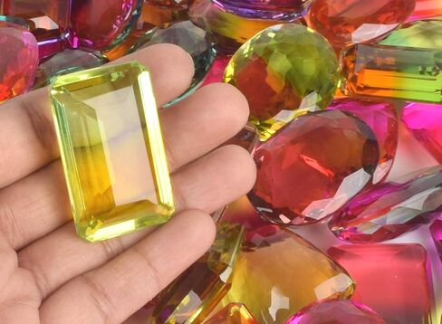 GEMHUB Multi-Color Ametrine Gemstone Beads - Mix Shape 500.00 Ct Set of 6 Pcs Loose Stone for Jewelry & Necklace Making in Saudi Arabia