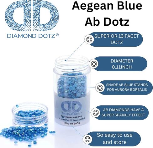 DIAMOND DOTZ ® - Diamond Dotz 2.8MM 12G DOTZ Cylinder - Aegean Blue AB Diamond, Freestyle Diamond Painting Beads, Diamond Art Beads, Diamond Painting Diamond, Diamond Beads in Saudi Arabia