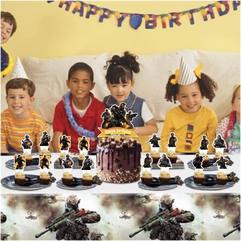 25 قطعة من زينة كعكة عيد الميلاد مع قطعة واحدة من أعلى الكعك، 24 قطعة من أغطية الكب كيك لمستلزمات حفلات الأطفال in Kuwait