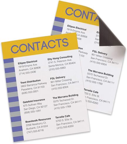 Avery Printable Magnet Sheets, 8.5" x 11", Inkjet Printer, 5 White Magnetic Sheets (3270) in Saudi Arabia