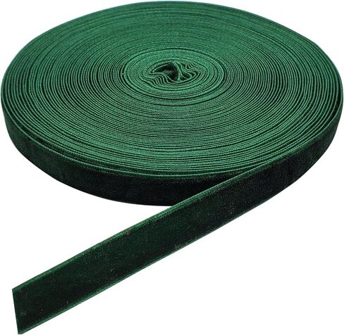 15 Yards Green Velvet Ribbon Spool, for Wedding, Gift Wrapping, Hair Bows, Home Decorating (1/2in, Green) in Saudi Arabia