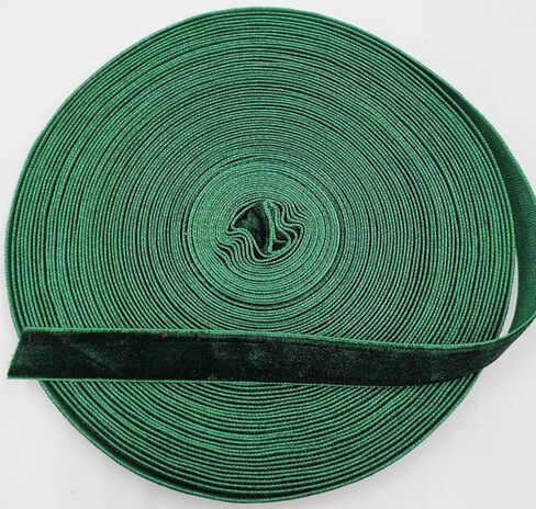 15 Yards Green Velvet Ribbon Spool, for Wedding, Gift Wrapping, Hair Bows, Home Decorating (1/2in, Green) in Saudi Arabia