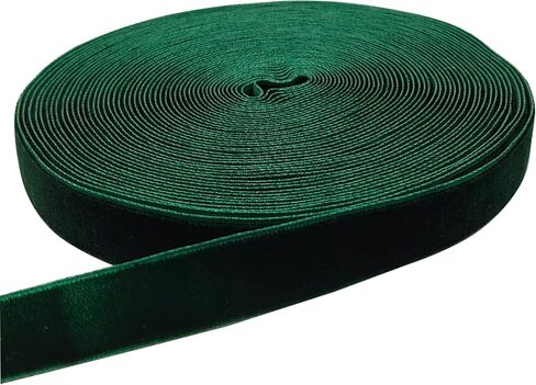 15 Yards Green Velvet Ribbon Spool, for Wedding, Gift Wrapping, Hair Bows, Home Decorating (1/2in, Green) in Saudi Arabia