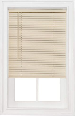 مجموعة Ben&Jonah Simple Elegance Cordless Amancer Collection 1 "ستارة صغيرة مرشحة للضوء 40 بوصة طول × 64 بوصة عرض - المرمر in Kuwait