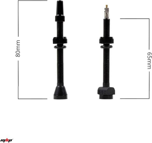 سيقان صمام بريستا طويلة جدًا للدراجة من سبائك MBP بدون أنابيب مقاس 65 مم تناسب معظم الإطارات مع نوعين من الحلقات المتضمنة لكل ساق. in Kuwait