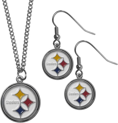 Siskiyou NFL Womens Dangle Earrings and Chain Necklace Set in Saudi Arabia