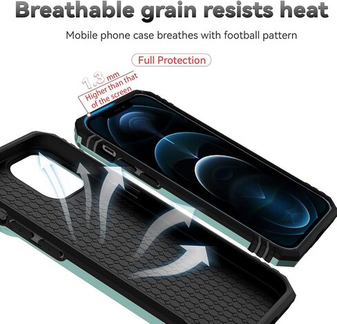 for iPhone 12 Case,with Camera Lens Cover HD Screen Protector,[Military Grade] Ring Car Mount Kickstand Hybrid Hard PC Soft TPU Shockproof Protective Case for iPhone 12, Black in Saudi Arabia