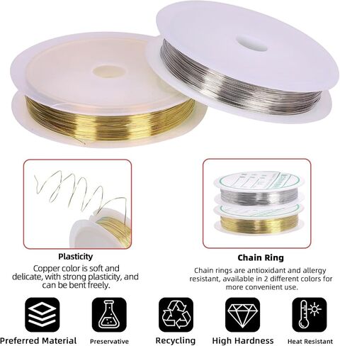 Hilitchi 1616Pcs Jewelry Making Supplies Kit, Jewelry Wires Crystal Beads Jewelry Making Repair Tools Jewelry Pliers Jewelry Findings and Beading Wires Wrapping and Beading in Saudi Arabia