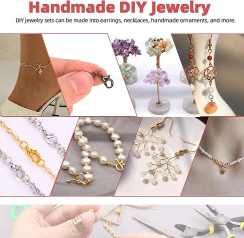 Hilitchi 1616Pcs Jewelry Making Supplies Kit, Jewelry Wires Crystal Beads Jewelry Making Repair Tools Jewelry Pliers Jewelry Findings and Beading Wires Wrapping and Beading in Saudi Arabia