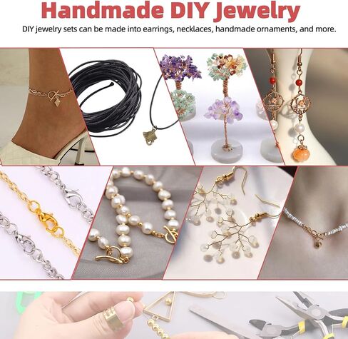 Hilitchi 1616Pcs Jewelry Making Supplies Kit, Jewelry Wires Crystal Beads Jewelry Making Repair Tools Jewelry Pliers Jewelry Findings and Beading Wires Wrapping and Beading in Saudi Arabia