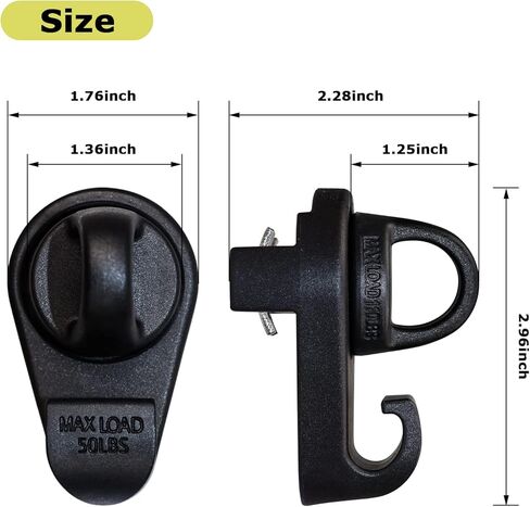 قطعتان من حاجز السرير الصغير مع خطافات، PT278-35075/PT278-00160 متوافق مع 2005-2019 Toyota Tacoma، 2007-2019 Toyota Tundra in Kuwait