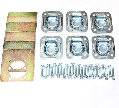 Pack of 4 - Recessed Tie Down Anchor with 3mm Backer Plate and Carriage Bolts Included (6,000 lb. Capacity) in Kuwait