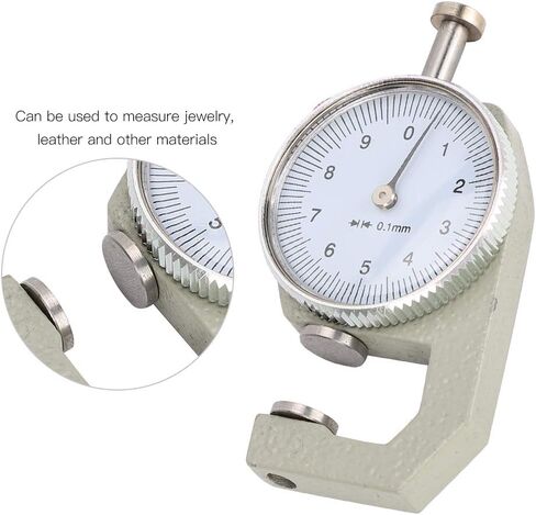 Small Size Easy to Carry Thickness Gauge with Round Dial for Measuring Jewelry, Leather, Metal Sheet, and More in Saudi Arabia