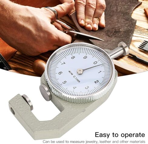 Small Size Easy to Carry Thickness Gauge with Round Dial for Measuring Jewelry, Leather, Metal Sheet, and More in Saudi Arabia