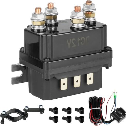 12V 250A Winch Solenoid Relay Contactor Universal for 3000-5000lbs ATV UTV Trucks Winches with 6 Protecting Caps, Replace for 2875714 63070 62135 74900 70715 in Saudi Arabia