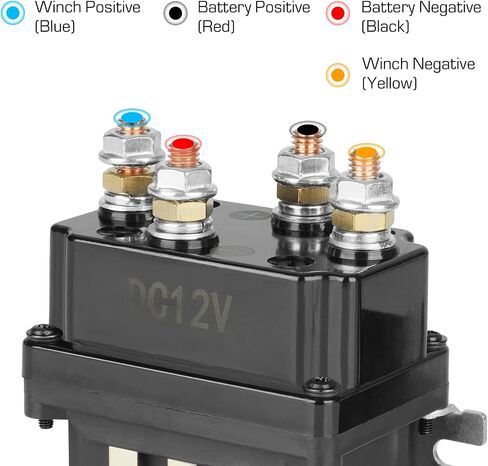 12V 250A Winch Solenoid Relay Contactor Universal for 3000-5000lbs ATV UTV Trucks Winches with 6 Protecting Caps, Replace for 2875714 63070 62135 74900 70715 in Saudi Arabia