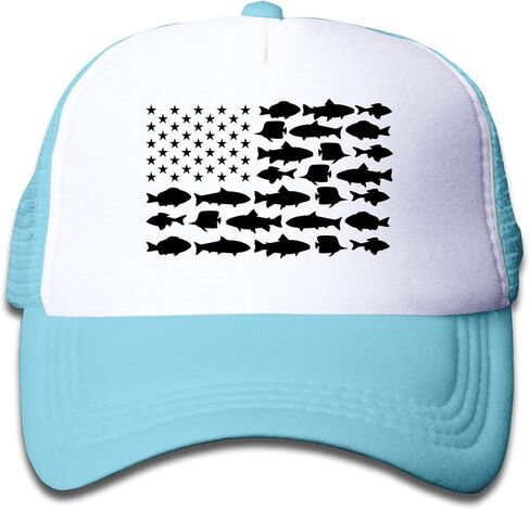 قبعة بيسبول بطباعة علم صيد السمك للأولاد الصغار قابلة للتعديل in Kuwait