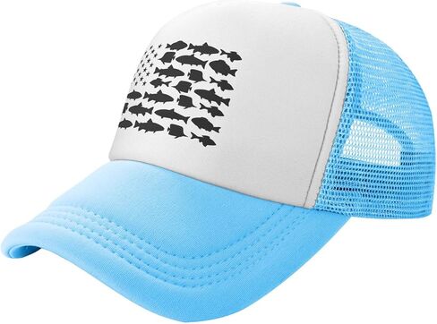 قبعة بيسبول بطباعة علم صيد السمك للأولاد الصغار قابلة للتعديل in Kuwait